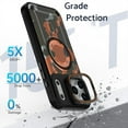 thumbnail image 3 of for iPhone 16 Pro Max Protective Rugged Case with Adjustable Camera Magnetic Kickstand, Luxury Shockproof Hybrid TPU + PC Ultra Slim Portable Phone Case Cover, Compatible with MagSafe, A, 3 of 5