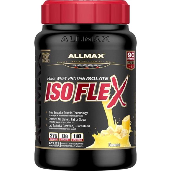ALLMAX NUTRITION ISOFLEX - 100% Ultra-Pure Whey Protein Isolate, Banana 2lb