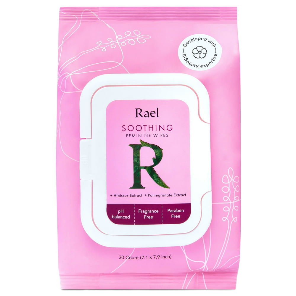 Rael Soothing Feminine Daily Wipes, 30 Ct Paraben Free, Fragrance