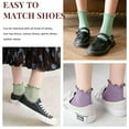 thumbnail image 4 of Holzlrgus 10 Pairs Women Ruffle Aesthetic Socks Ankle Frilly Socks Cuff Socks Knit Solid Color Lace Ruffle Cute Socks for Women (Multicolors,Ruffle Border), 4 of 7