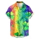 thumbnail image 2 of Ceisia Men's St. Patrick's Day Short Sleeve Shirt Clover Print Regular Straight Fit Green Turn-Down Collar Spring Summer Shirt Gift, 2 of 6