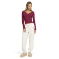 thumbnail image 3 of Mills by Millie Bobby Brown Women's Cut and Sew Henley Long Sleeve Top, Sizes XXS-XXXL, 3 of 9