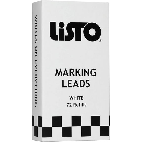 Listo 162 Marking Pencils Refill - White, Box of 72, Grease Pencils/China Marking Pencils/Wax Pencils