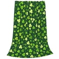 thumbnail image 2 of Honeii Happy St. Patrick's day Print Fleece Blanket - Throw Blanket for Bed, Sofa, Couch, Camping, and Travel , Microplush Ultra Soft Warm Blanket-80"x60", 2 of 7