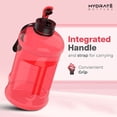 thumbnail image 4 of HYDRATE XL Jug 43 oz Water Bottles - BPA Free, Flip Cap, Ideal for Gym, Large Sports Bottle, Extra Strong Material Water Jug - Frosted Red, 4 of 5