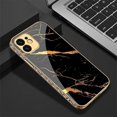 thumbnail image 4 of iPhone 13 Pro luxury glass-shell gold marble pattern black white, 4 of 5