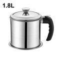 thumbnail image 4 of Oil Filter Pot Tank Container Jug Stainless Steel with Fine Mesh Dust-Proof Lid Electric Wood 1.8L, 4 of 9