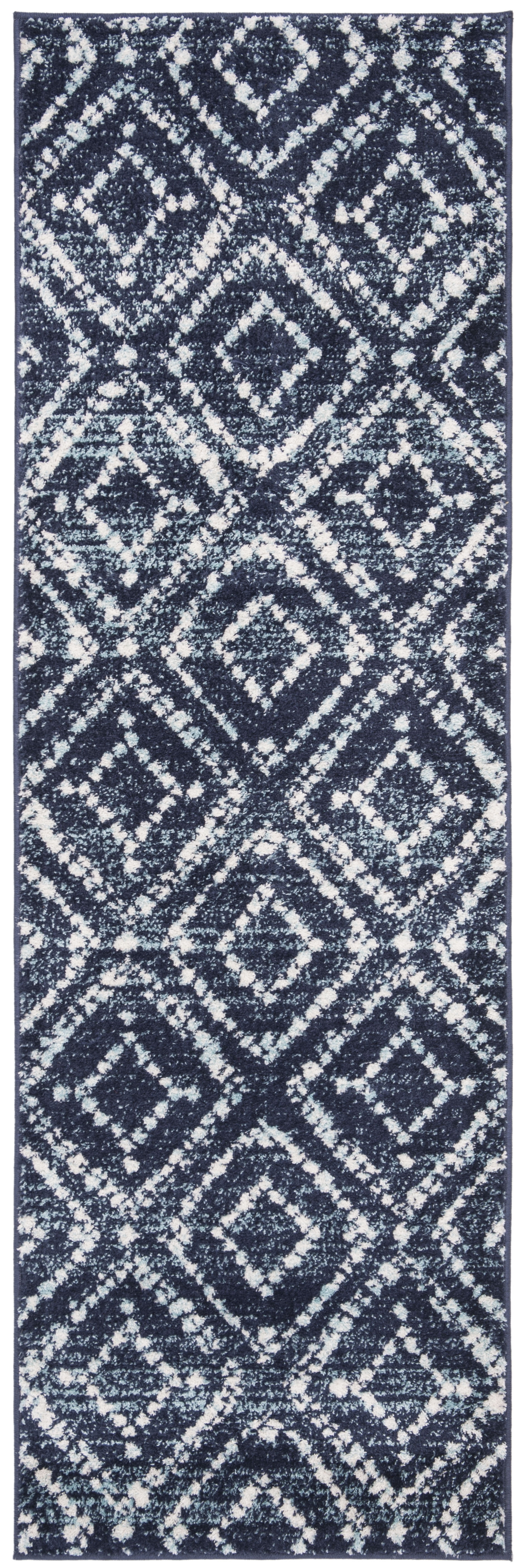 Safavieh Adirondack Lecia Geometric Runner Rug, Navy/Ivory, 2'6" x 20'