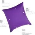 thumbnail image 6 of 26" x 26" Throw Pillowcases (Cover Only) - 85/15 Nylon, Spandex - Luxurious, Silky, Stretchy & Soft - 1Pcs Solid Color - A Perfect Choice for Couch Chairs Sofa Bed Adult or Kids Bedroom, Dark Lavendar, 6 of 7