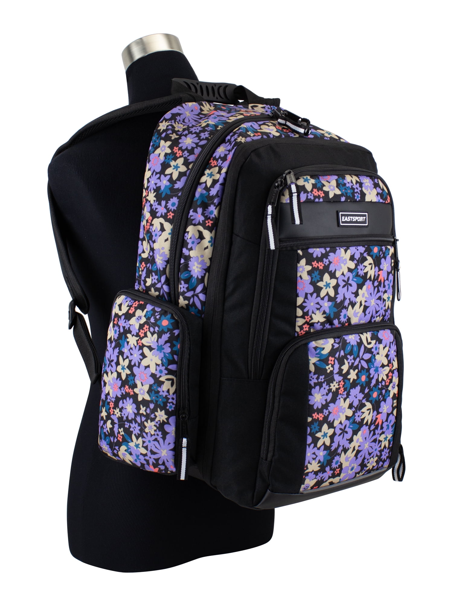 Eastsport Recycled Expandable Raptor Backpack, Deep Ditsy