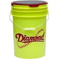thumbnail image 5 of Diamond Sports D-OB Leather Baseballs in 6-Gallon Yellow Cushion Lid Bucket 30 Balls, 5 of 5