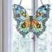 thumbnail image 4 of RIVER OF GOODS Butterfly 20.5 Inch High Stained Glass Suncatcher Window Panel, Orange, Blue, Yellow, 4 of 10