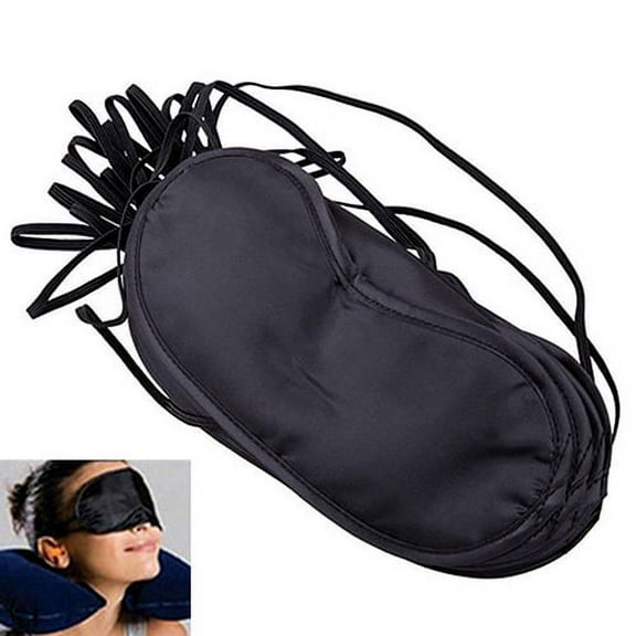HEVIRGO 10Pcs Sleep Eye Mask Comfortable Shade Cover Blindfold Night Sleeping Travel Aid
