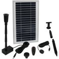 thumbnail image 1 of Sunnydaze Outdoor Solar Powered Water Pump and Panel Bird Bath Fountain Kit with Battery Pack and Remote Control - 105 GPH - 55", 1 of 5