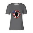 thumbnail image 4 of Independence Day T Shirts for Women Sun-Flower Printed T-Shirts American Flag Graphic Tops Shirts Round Neck Short Sleeve Tee Blouses Comfort Casual Tunic Blouse Beach Vacation Party Clothes, 4 of 4