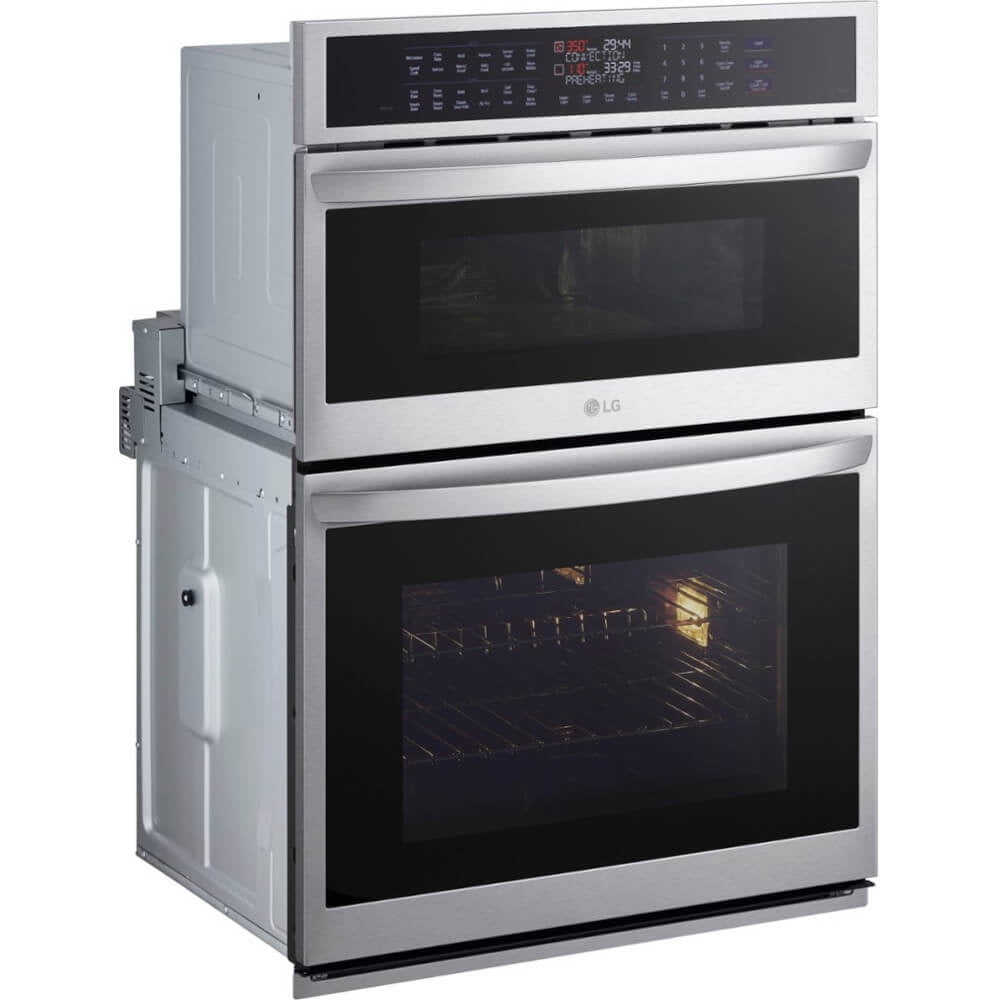 LG WCEP6427F 30 inch Stainless Steel Electric Wall Oven and Microwave