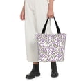 thumbnail image 4 of Bingfone Lavender Flowers Women Shoulder Tote Bags Casual Bag Ladies Shopping Handbag, 4 of 6