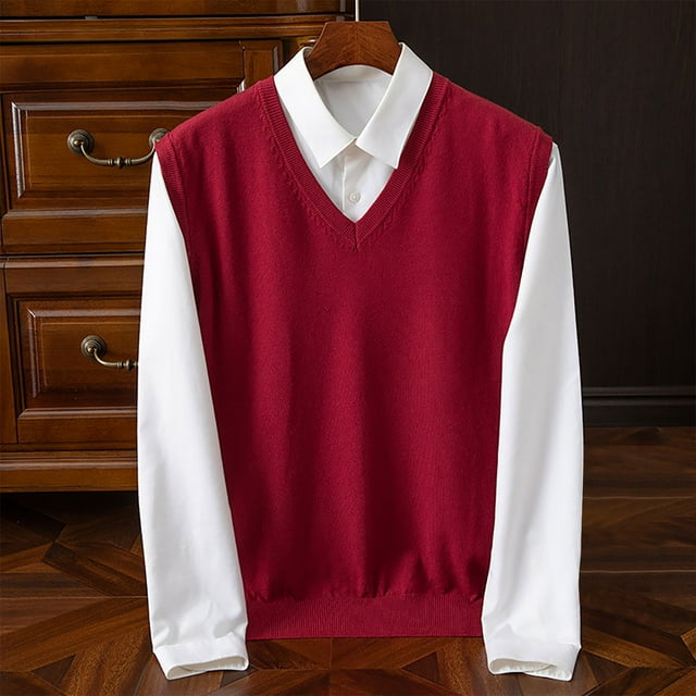 pstuiky Camisetas sin mangas, Suéter camisola sin mangas de color liso con cuello en V para hombre Tops elegantes para mujer xl