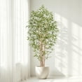 thumbnail image 4 of Artificial Bamboo Tree, Fake Bamboo Plant 6FT Tall with 6 Natural Real Bamboo Trunks, Artificial Tree Indoor Decor Faux Silk Tree for Home Office Living Room Modern Decor, 4 of 10