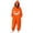Orange, variant on Onesie Halloween Hooded Pajamas For Women, Winter Fleece Warm Long Sleeve Pumpkin Printed Loungewear Jumpsuit, S-XXL