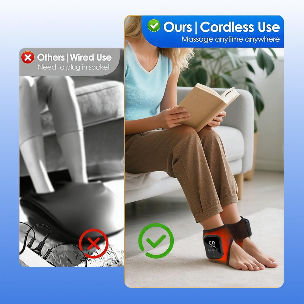 3 in 1 Foot Massager,Foot Massager for Plantar Fasciitis,Wireless & Portable with 3-Level Heat Massage Adjustable