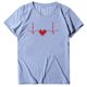 thumbnail image 1 of Camiseta de manga corta con cuello redondo y estampado de San Valentín para mujer Fridja  gope1206, 1 of 2