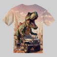 thumbnail image 4 of WOYY Boys Dinosaur T-Shirt Short Sleeve Round Neck T Shirt Graphic Tee, Khaki, Sizes 3-13, 4 of 4