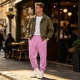 thumbnail image 2 of WJOSBXT Baggy Sweatpants Mens Drawstring Joggers Fall 2026 Oversized Running Sweat Pants Loose Fit Stretch Lightweight Hiking Jogging Pants with Pockets M, 2 of 8