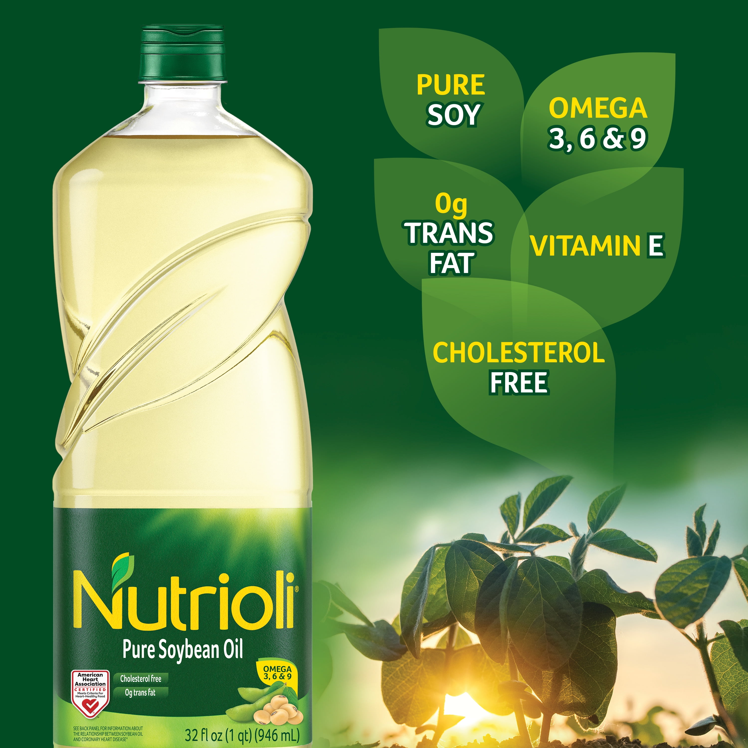 Nutrioli Pure Soybean Oil, 32 fl oz
