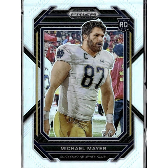 Collectible Michael Mayer 2023 Panini Prizm Draft Picks #155 RC Football Card Notre Dame Fighting Irish Notre Dame Fighting Irish NCAA Football Trading Card