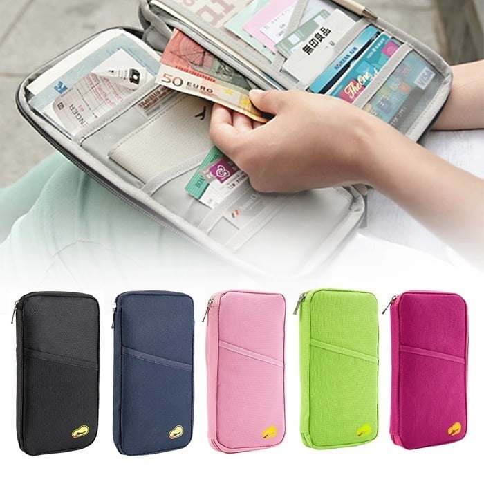 Passport Holder Case Cover Wallet Organiser Travel Bag Document Security Pouch 