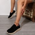 thumbnail image 3 of SACFOF Women's Suede Platform Loafers - Slip-On Wedge Moccasin with Comfortable Non-Slip Rocker Sole for Business, Casual, Daily Wear, 3 of 6