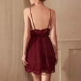 thumbnail image 5 of Warop Women's Satin Nightgown, Fashionable Sexy with Lace Trim, Sleeveless Spaghetti Strap V-Neck, for Sleep and Lounge Wear, 5 of 5