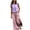 Pink, variant on Summer Dresses for Women under $10 Free Shipping Ladylike Fashion Women's Sexy Summer Casual Sleeveless Round Neck Printing fork Opening Dress