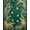 Green, Pattern 1, variant on ODIKA 4'x6' Machine Washable Non-Slip Area Rug, Botanical Songbird Medley with Fern Leaf and Whimsical Motifs High Traffic Rug, Green, 281919