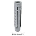 thumbnail image 2 of Unique Bargains 10X50mm Plastic Expansion Pipe Column Concrete Anchor Wall Plug Frame Fixings Tube Gray 24 pcs, 2 of 4