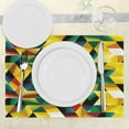 thumbnail image 3 of Ambesonne Yellow Place Mats Set of 4, Geometric Green, Standard Size, Yellow Dark Green, 3 of 6
