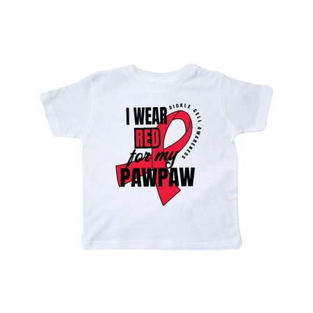 

Inktastic Sickle Cell Awareness I Wear Red For My Pawpaw Gift Toddler Boy or Toddler Girl T-Shirt