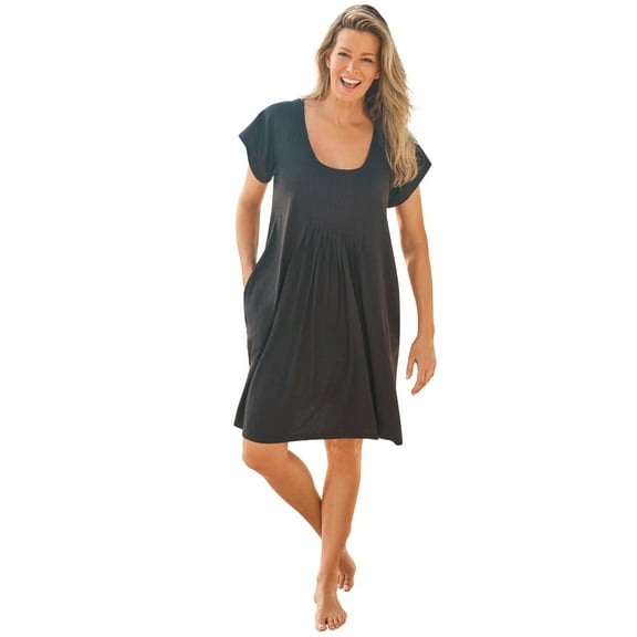 Swim 365 Women's Plus Size Box-Pleat Cover Up
