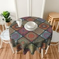 thumbnail image 3 of Boho Mandalaboho Mandala Tiles Round Tablecloth 60 Inch, Decorative Holiday Home Party Table Cloth for Kitchen Dining Picnic Table Cover, 3 of 6