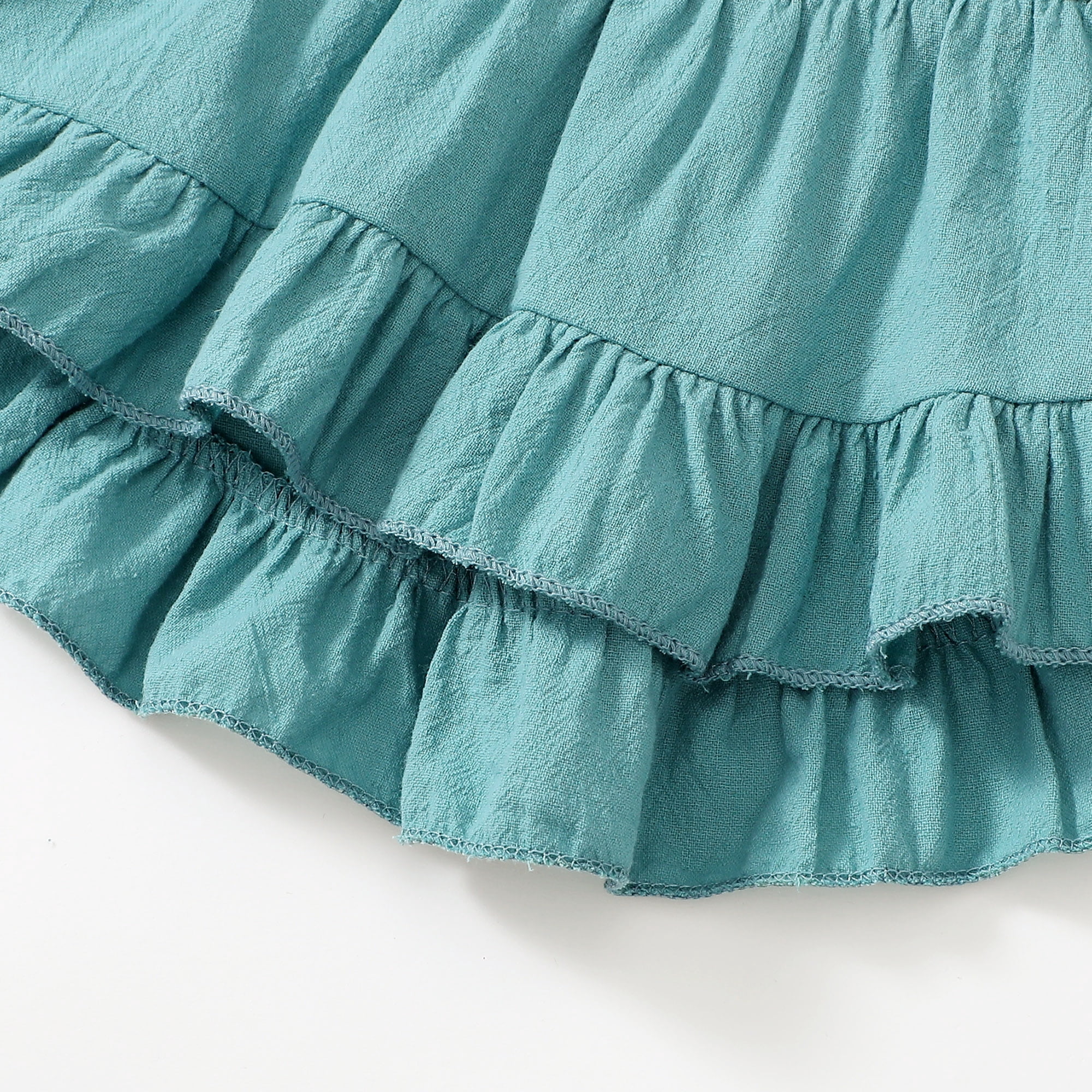 Infant Baby Girls Clothes 6 Months Girls Outfits 12 Months Girls Short Sleeve Round Neckline Top Jeans Pants 2PCS Girls Clothing Set Green