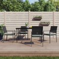 thumbnail image 1 of vidaXL 5 Piece Garden Dining Set with Cushions Poly Rattan and Steel, 1 of 5