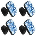 thumbnail image 2 of 4 Pcs Square Cabinet Handle Drawer Pulls Blue and White Geometry Knobs with Screws Furniture Office Cabinet Knob Decoration, 2 of 7