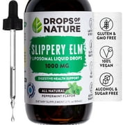 Drops of Nature Slippery Elm Bark Liquid for Digestive Support - Gluten-Free, Lab Tested, 2 fl oz