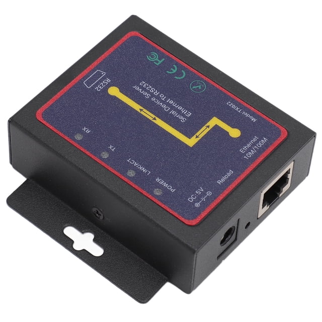 RS232 to TCP IP Bi Directional Transfer Adapter, 300bps to 230400bps Data Rates, TCP Server Client, VCOM with RJ45 Ethernet for