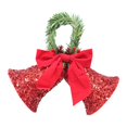 thumbnail image 1 of Doble Campana Holiday Time Con lentejuelas de cristal rojas, 1 of 4
