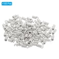 thumbnail image 3 of Unique Bargains Cord End Caps, 100Pcs 3x7mm Metal Spring Coil End Tips Crimp Terminators Caps Silver White, 3 of 5