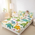 thumbnail image 4 of Castle Fairy Cute Dino Twin Sheet Sets,Jungle Wildlife Dinosaur Bedding, 4 of 7