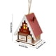 thumbnail image 3 of Adorno navideño de madera con luces LED | Cabaña luminosa con luces blancas cálidas | Cabaña de madera 3D para árbol, repisa o porche | Decoración festiva de 10 x 9 x 5,5 cm, 3 of 6
