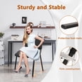 thumbnail image 6 of CLATINA Set of 5 Pack Stackable Waiting Room Chairs Fabric Black Reception Chair Metal with Thickened Seat Back Cushion for Waiting Conference Room Guest Stool (5 Pack), 6 of 9